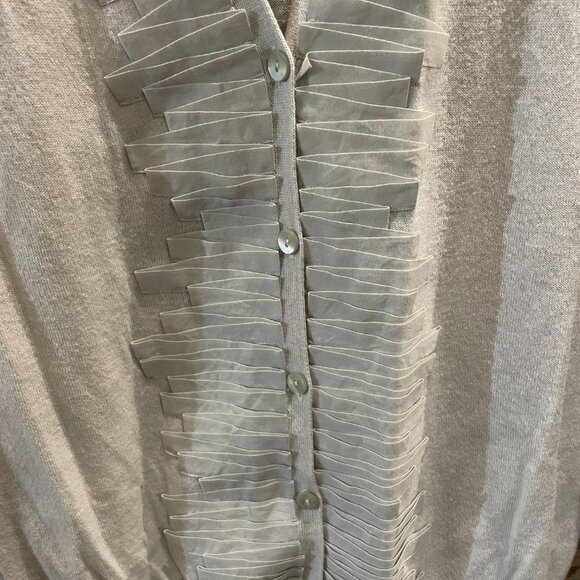 Ann Taylor Loft Petite Cardigan in Mint Green Adorable Ribbon Detailing size LP - Picture 3 of 6